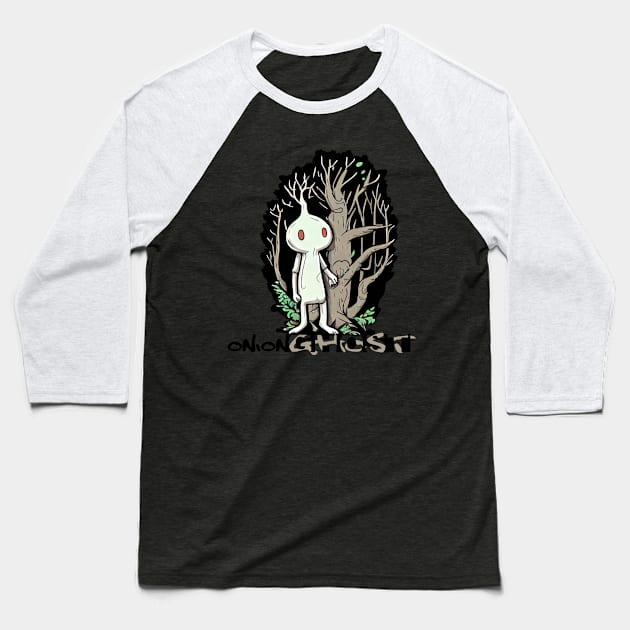 Onion Ghost | Japan Kodama Spirit Ghost that inhabits Onions Baseball T-Shirt by KOTOdesign